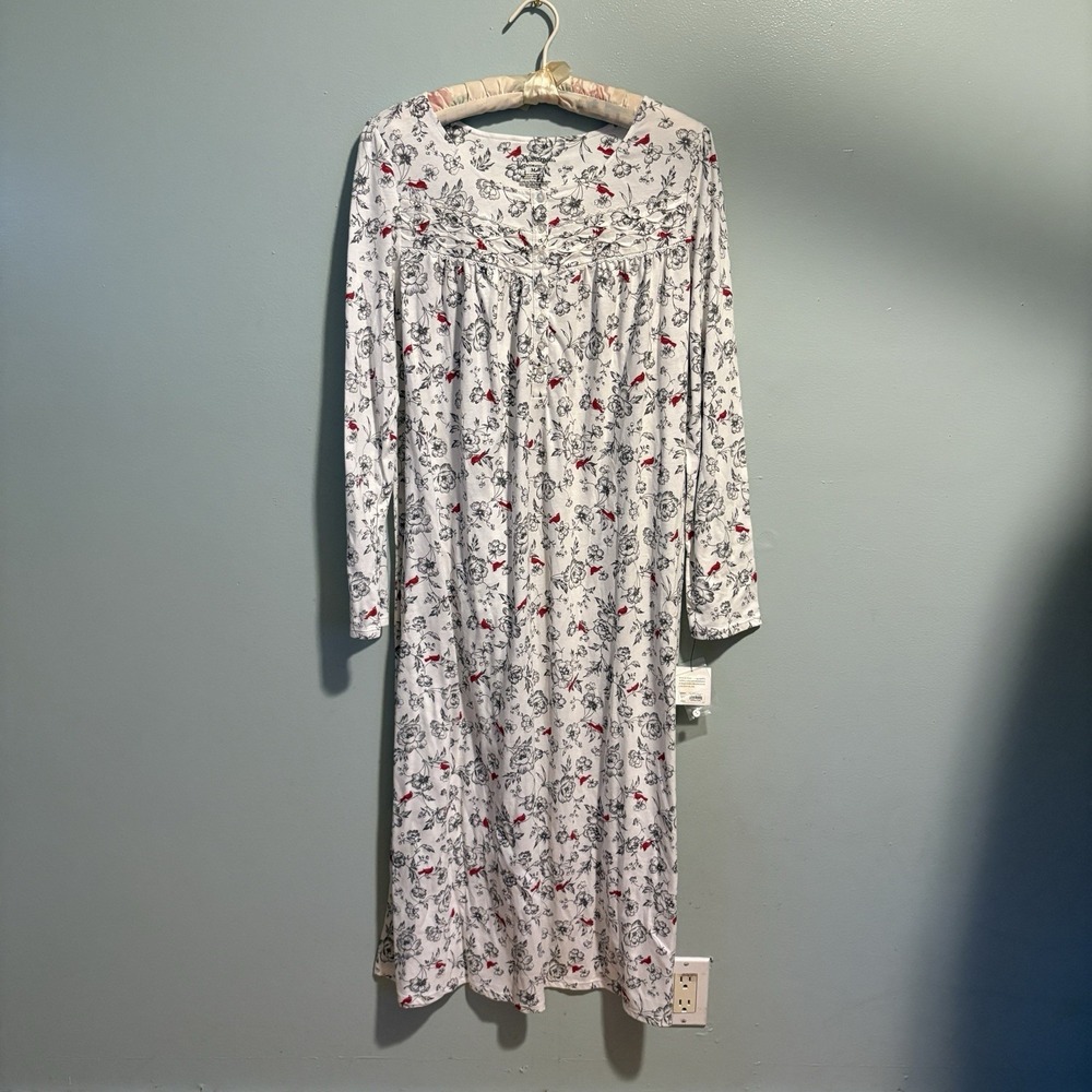 Cardinal Print Ballet Nightgown Croft & Barrow Women's Medium NWT